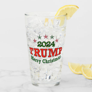 Copo De Pint Trump 2024 Vidro de Natal Merry