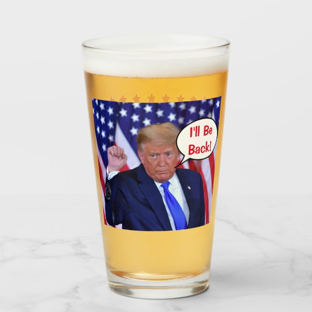 Copo De Pint Trump 2024 Voltará (Frente (Preenchido))