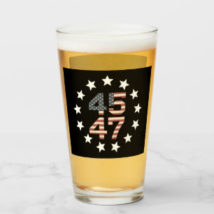 Copo De Pint Trump 45 47 Estrelas Bandeira Americana Vintage EU