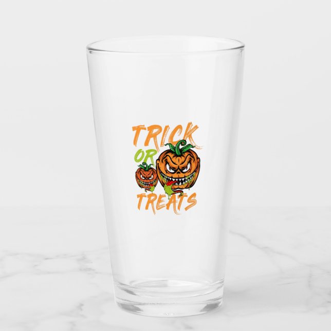 Copo De Pint Truque ou Tratamentos (Frente)