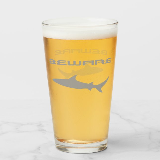 Copo De Pint Tubarão (Frente (Preenchido))
