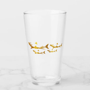 Copo De Pint Tubarões de ouro
