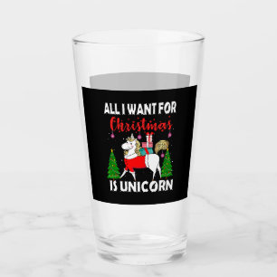 Copo De Pint Tudo O Que Eu Quero Para O Natal É Unicórnio