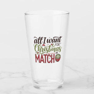 Copo De Pint Tudo o que Quero no Natal é Bebida Verde Matcha