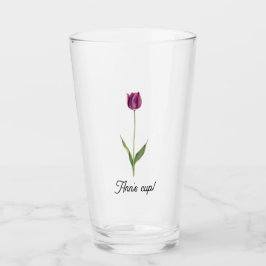 Copo De Pint Tulipa Roxa Elegante Personalizada