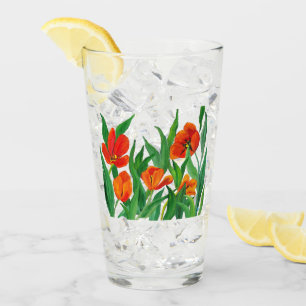Copo De Pint Tulipas Vermelhas/Laranja