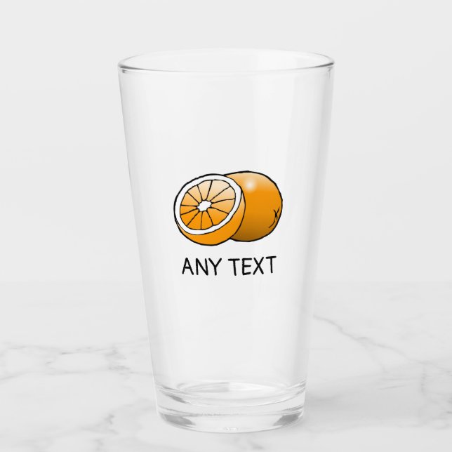 Copo De Pint Tumbadores de vidro laranja (Frente)