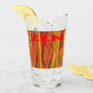 Copo De Pint Tumbido de vidro vermelho Zen