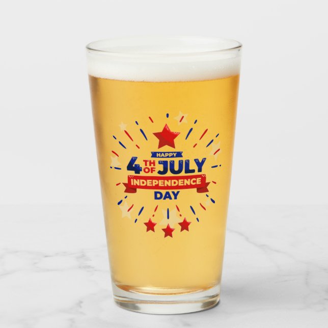 Copo De Pint Tumbler de 4 de julho (Frente (Preenchido))