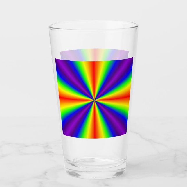 Copo De Pint Tumbler de cruz arco-íris (Frente)