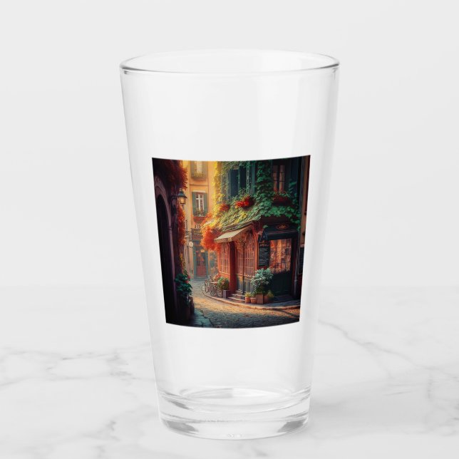 Copo De Pint Tumbler de Vidro da Cena Francesa (Frente)