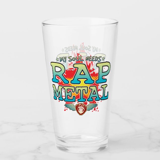 Copo De Pint Tumbler de vidro de alma rap (Frente)