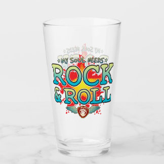 Copo De Pint Tumbler de Vidro de Alma Rock & Roll