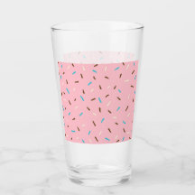 Tumbler de vidro de aspersor doce (rosa de morango