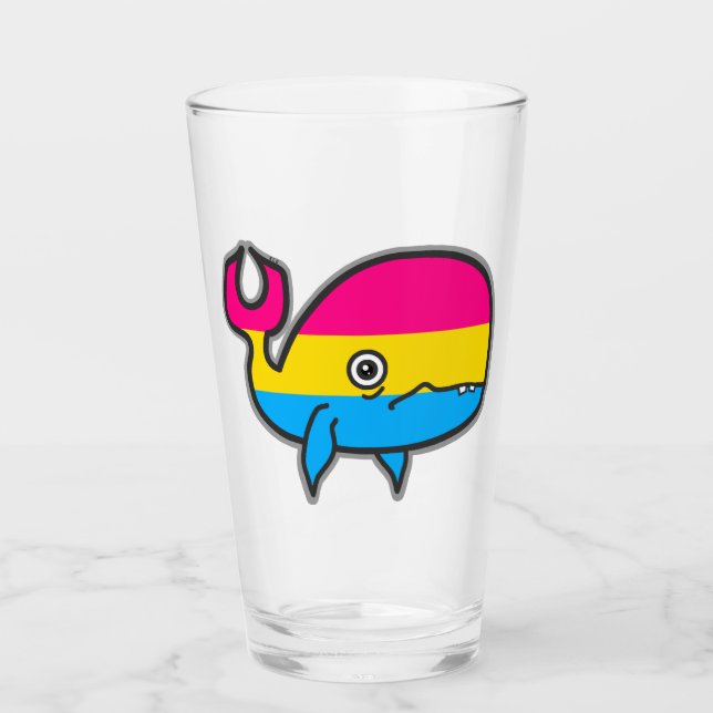 Copo De Pint Tumbler de vidro de baleia ansioso mas orgulhoso (Frente)