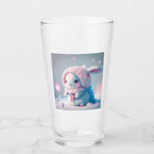 Copo De Pint Tumbler de vidro de Bunny Winter
