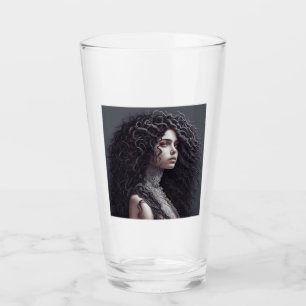Copo De Pint Tumbler de Vidro de Cabelo Curvo Longo