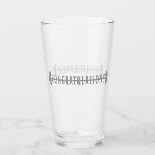 Copo De Pint Tumbler de vidro de cerveja parabéns