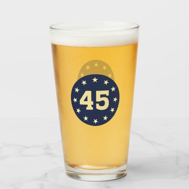 COPO DE PINT TUMBLER DE VIDRO DE DESIGN 45 E 47 (Frente (Preenchido))