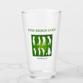 Copo De Pint Tumbler de vidro do Curso de Golfe Personalizado