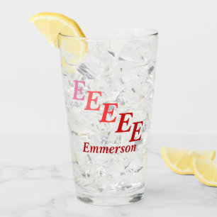 Copo De Pint Tumbler de vidro - iniciais protegidas com nome no