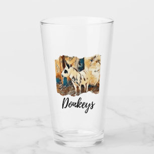 Copo De Pint Tumbler do vidro do amante do asno