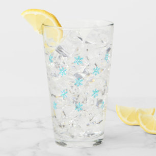 Copo De Pint Tumbler do vidro do floco de neve