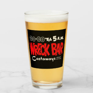 COPO DE PINT TUMBO DE CERVEJA DE MÃO-VOLTA DO BAR WRECK CASTAWA