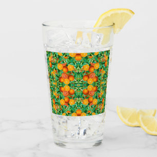 COPO DE PINT TUMBO DE VIDRO DE LARANJAS TROPICAIS