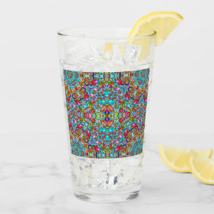 COPO DE PINT TUMBO DE VINTAGEM ITALIANO DE VIDRO ORNAMENTAL