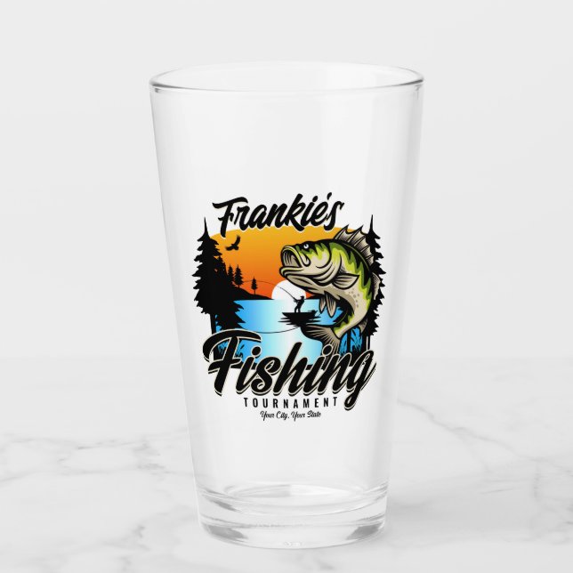 Copo De Pint Turnê de Pesca Personalizada Truta de Anglas de Pe (Frente)