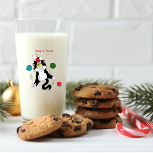 Copo De Pint Tuxedo Black White Christmas Cat