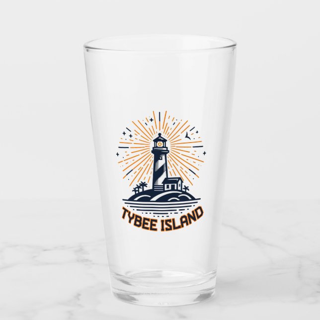 Copo De Pint Tybee Island Georgia Lighthouse Sunrise (Frente)