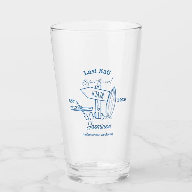 Copo De Pint Última vela antes do fim de semana da Bachelorette (Frente)