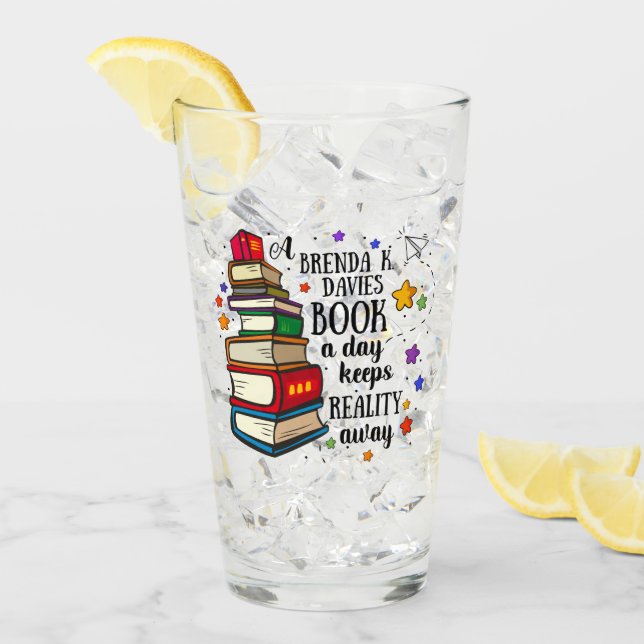 Copo De Pint Um Livro De Brenda K Davies Um Dia Mantém A Realid (Gelo frontal)