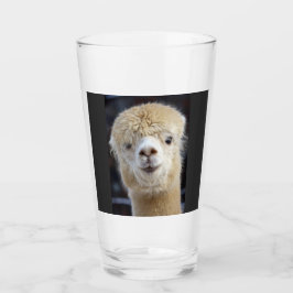 Copo De Pint Um rosto fofo de uma alpaca