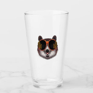 Copo De Pint Um Tanuki Legal com óculos de sol Ornamentado