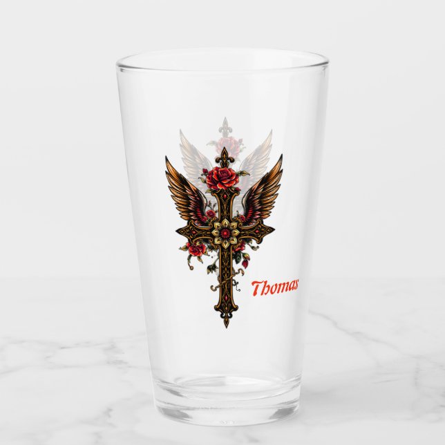 Copo De Pint Uma cruz elegante (Frente)