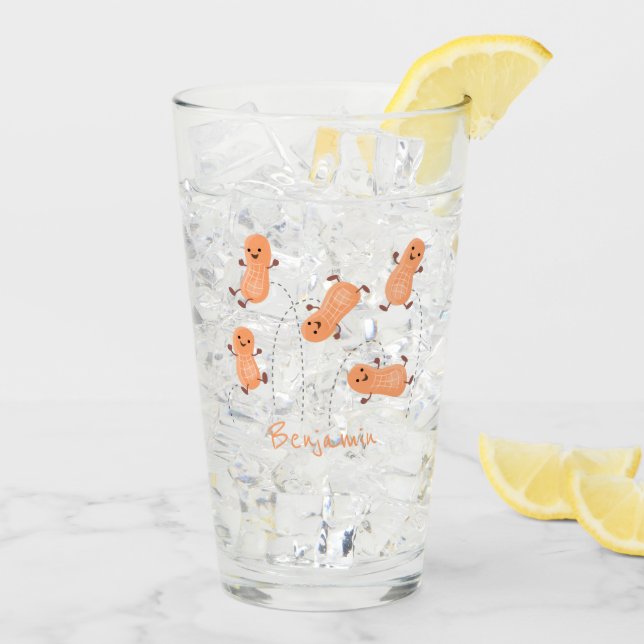 Copo De Pint Uma ilustração de desenho animado de amendoins de  (Gelo traseiro)