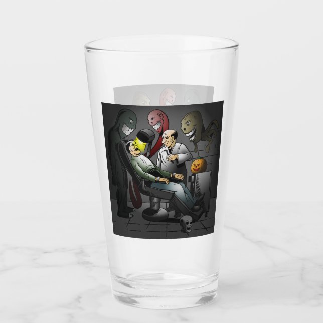 Copo De Pint Uma noite de Halloween no dentista (Frente)