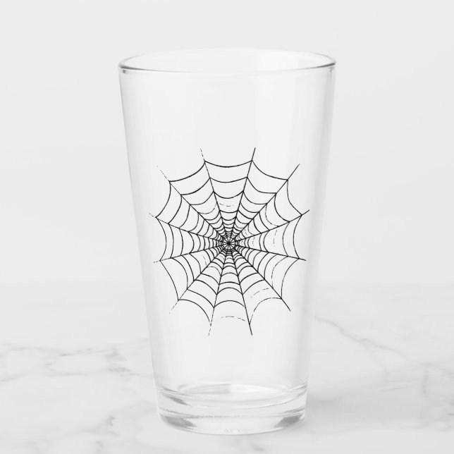 Copo De Pint Uma Web de aranha simples (Frente)