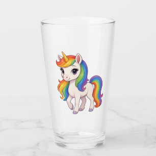 Copo De Pint Unicórnio arco-íris fofo e colorido