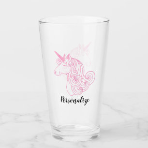 Copo De Pint Unicórnio cor-de-rosa