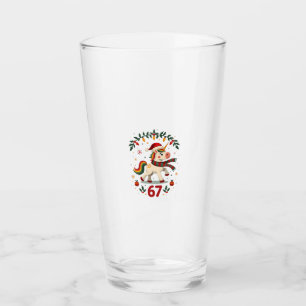 Copo De Pint Unicórnio de Natal Vintage 6º Aniversário Dabbing