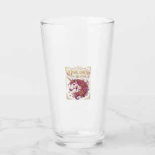 Copo De Pint Unicórnio em Flor Desenho Elegante Zazzle_1