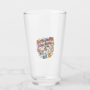 Copo De Pint Unicórnio Oficialmente Mágico em 5 Design de Fundo