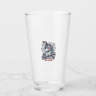 Copo De Pint Unicórnio Patriótico Camisa Voa Liberdade 4 de Jul