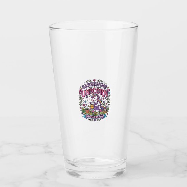 Copo De Pint Unicórnio Presente Comercial Fofo de Jardinagem de (Frente)
