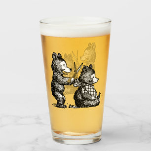 Copo De Pint Urso de Cabeleireiro Divertido