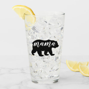 Copo De Pint Urso de Mama Preto e Branco